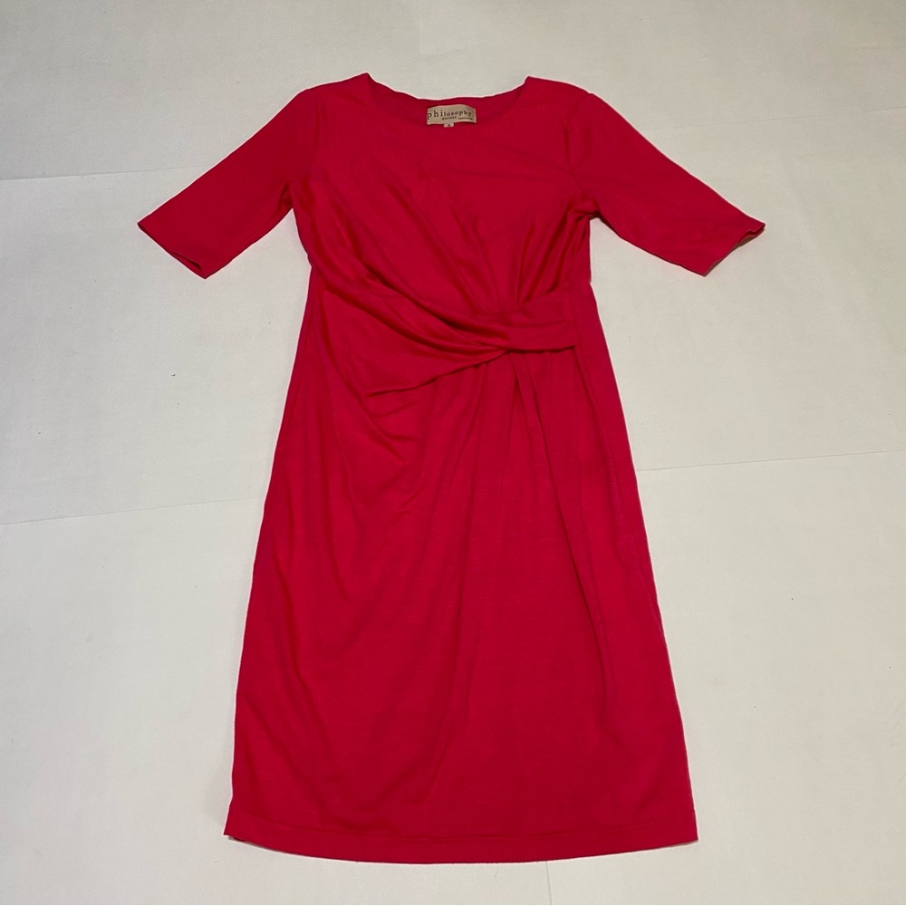 14. Philosophy Vibrant Pink Midi Dress - Picture 2 of 7